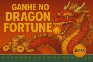 Interface do jogo Dragon Fortune no site