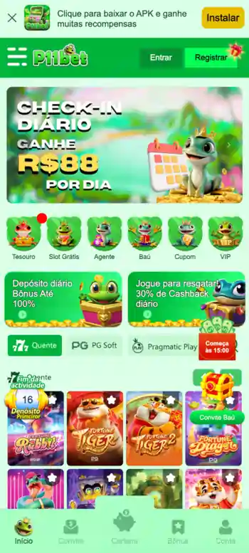 Ícones de download do P11BET App